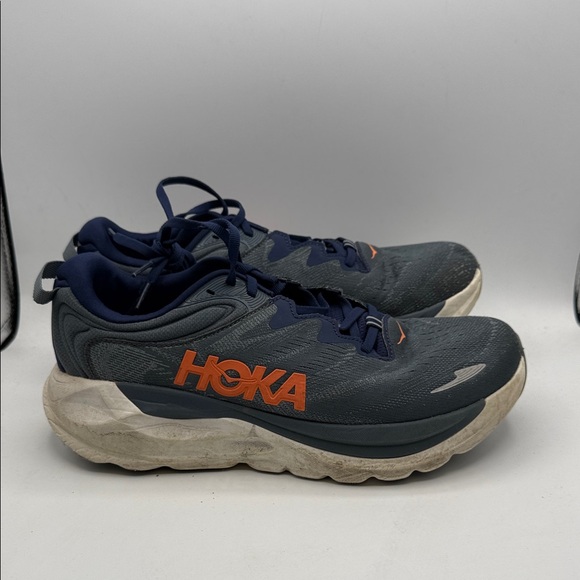 Hoka Other - Hoka GAVIOTA 6 Men's 10 2E wide shoe Dark Gray and Orange  no insoles S22